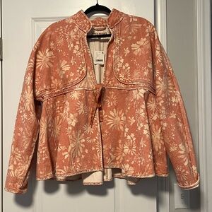 Free People cropped floral jacket